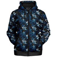 Chokefish™ Microfleece Zip-Up Hoodie Cannabis-008B