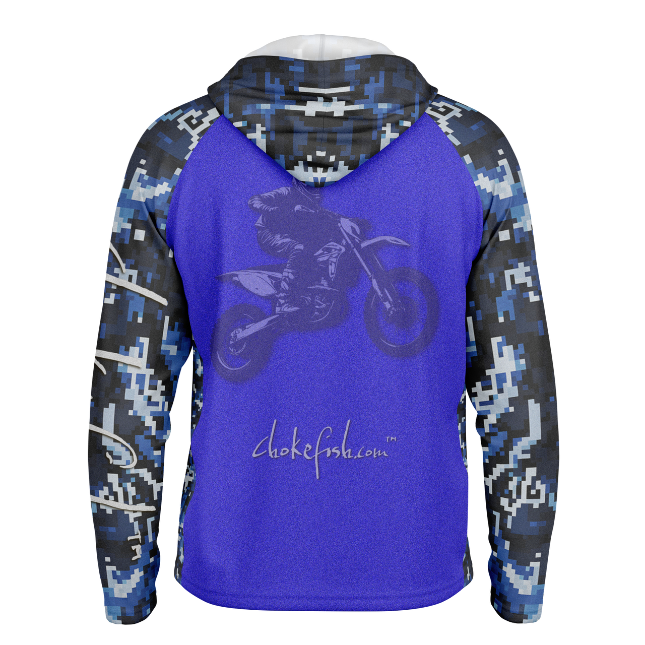 Chokefish™ Long Sleeve Every Day All Weather Hooded Shirt Men's-Motocross-002