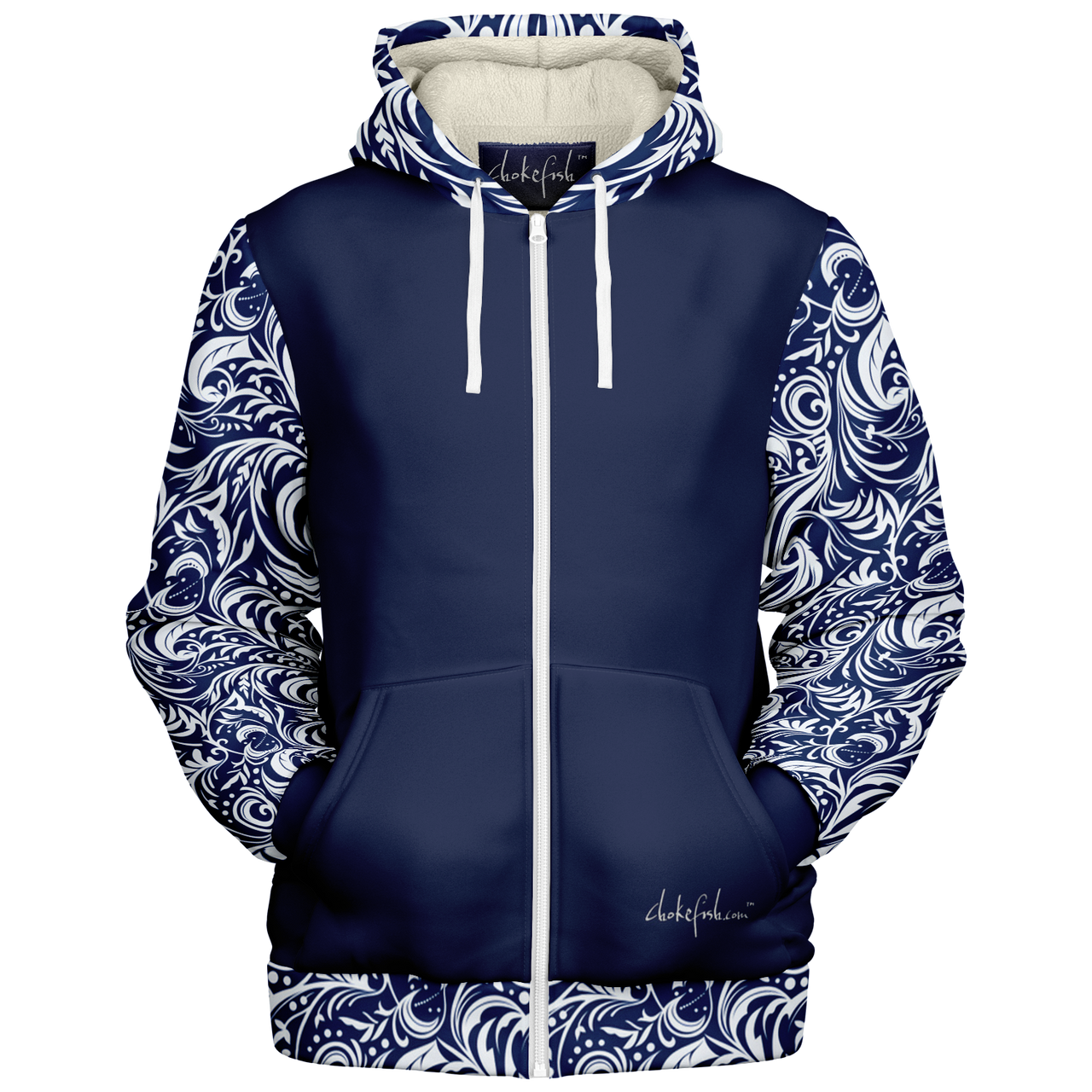 Chokefish™ Microfleece Zip-Up Hoodie Maori-006