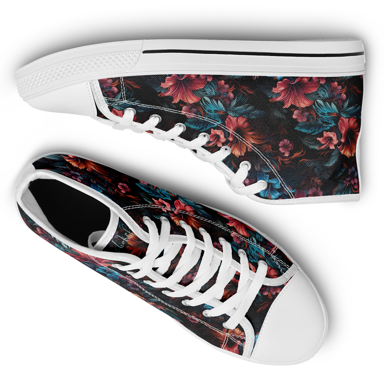 Chokefish™ Urban Peak Retro High Tops-Floral-006
