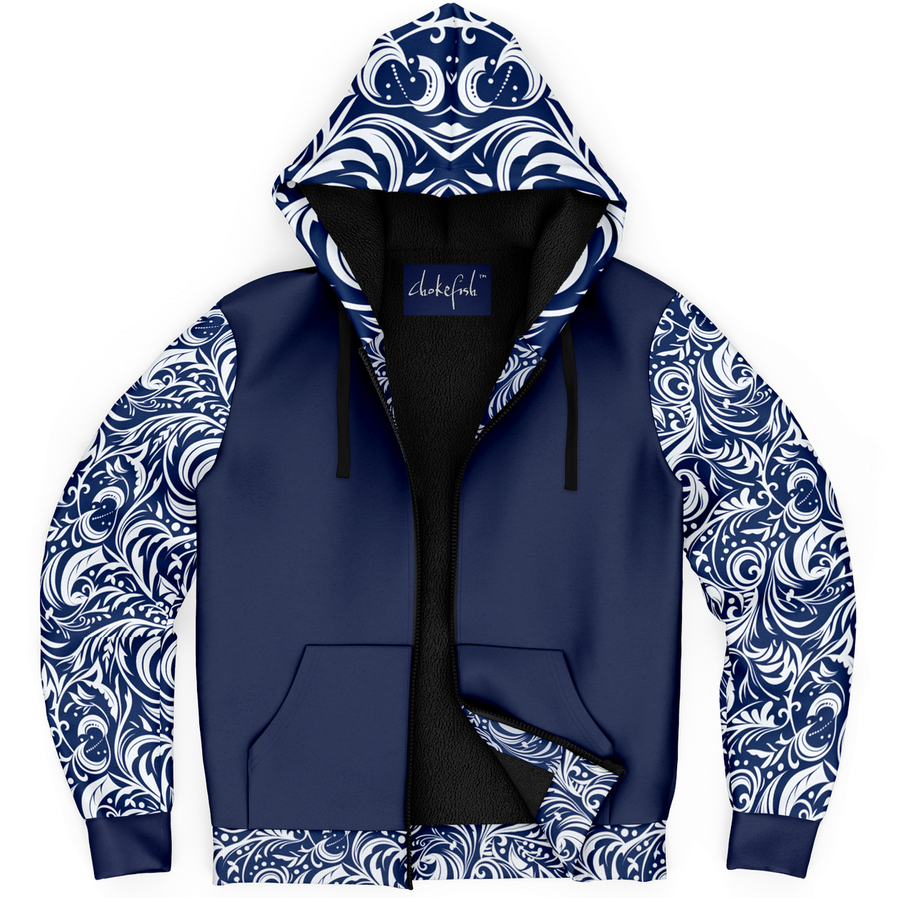Chokefish™ Microfleece Zip-Up Hoodie Maori-006B