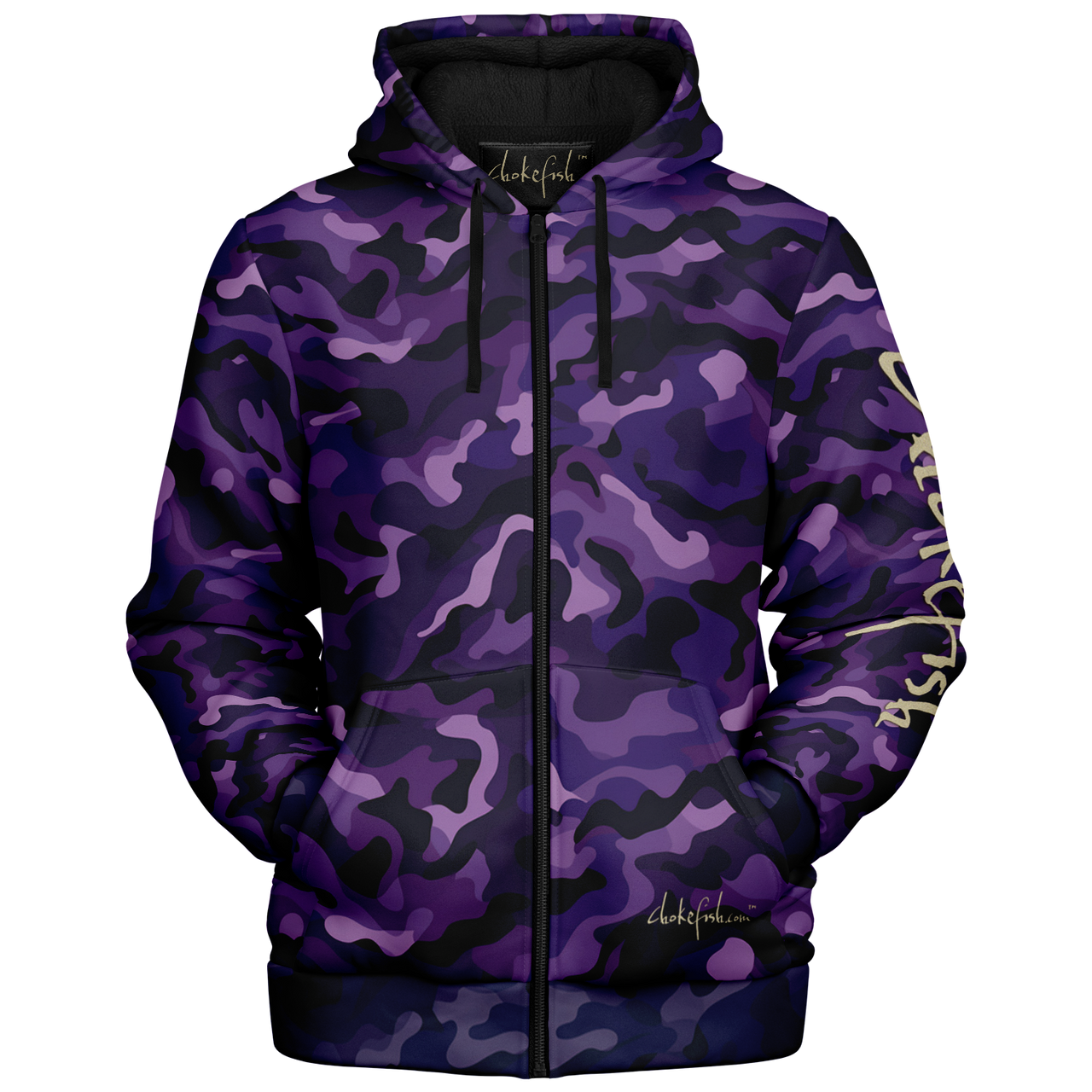 Chokefish™ Microfleece Zip-Up Hoodie Camouflage-013B