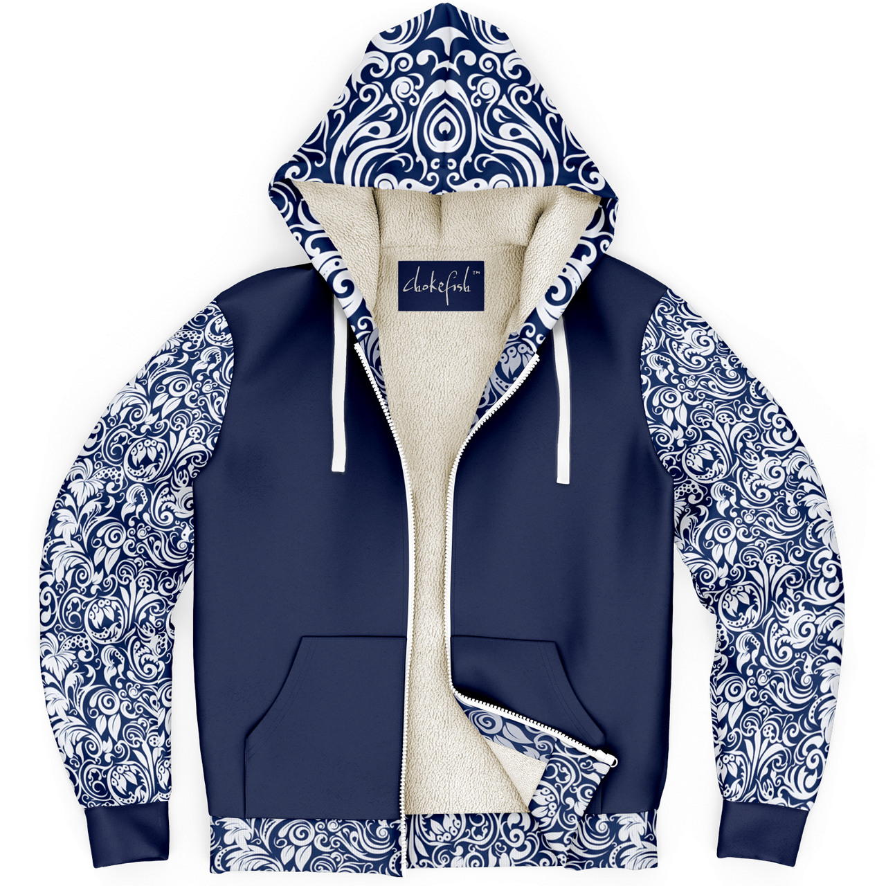 Chokefish™ Microfleece Zip-Up Hoodie Maori-005