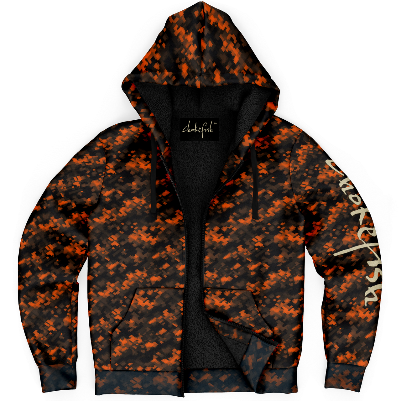 Chokefish™ Microfleece Zip-Up Hoodie Camouflage-014B