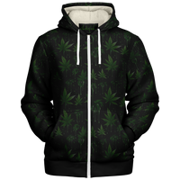 Chokefish™ Microfleece Zip-Up Hoodie Cannabis-003-2