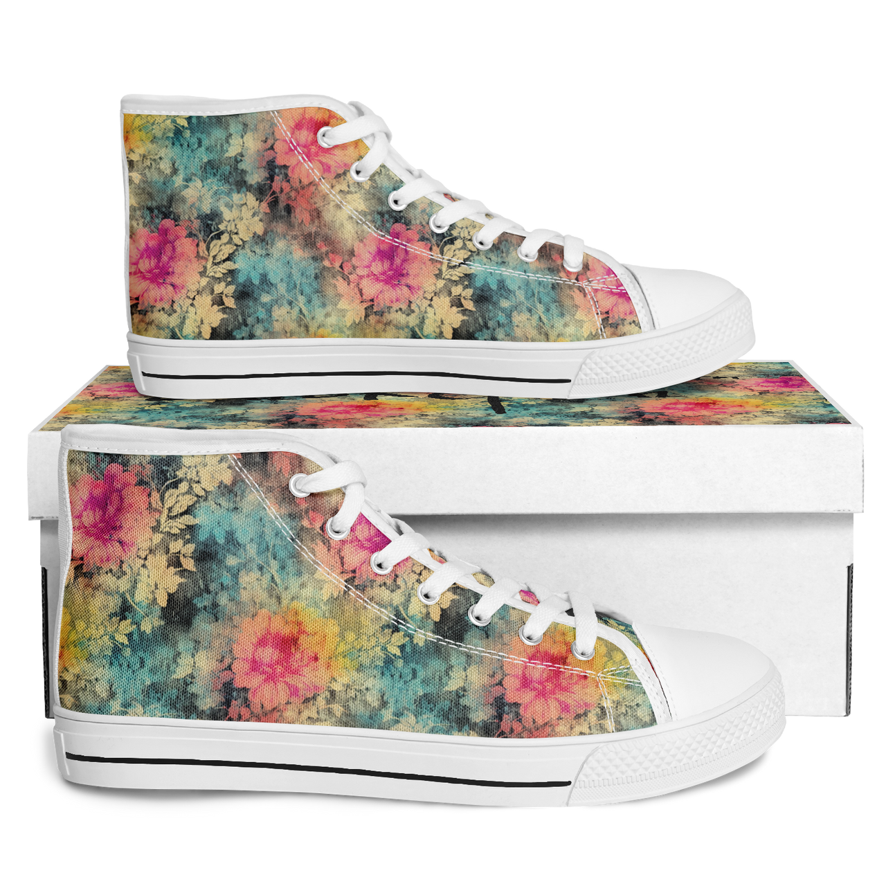 Chokefish™ Urban Peak Retro High Tops-Acid-Wash-007
