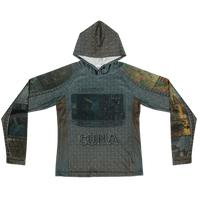 Chokefish™ Long Sleeve Every Day All Weather Shirt Hooded Women's Story of Cuba