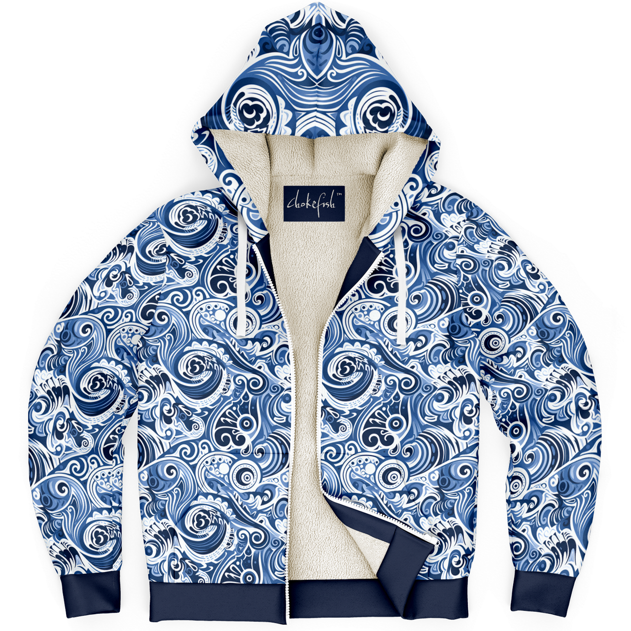 Chokefish™ Microfleece Zip-Up Hoodie Maori-002-2