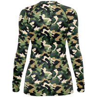 Chokefish™ Long Sleeve Rashguard Camouflage Woman's Shirt-001