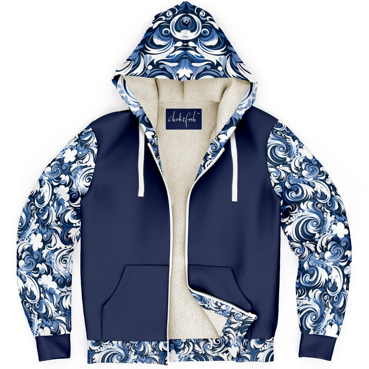 Chokefish™ Microfleece Zip-Up Hoodie Maori-008
