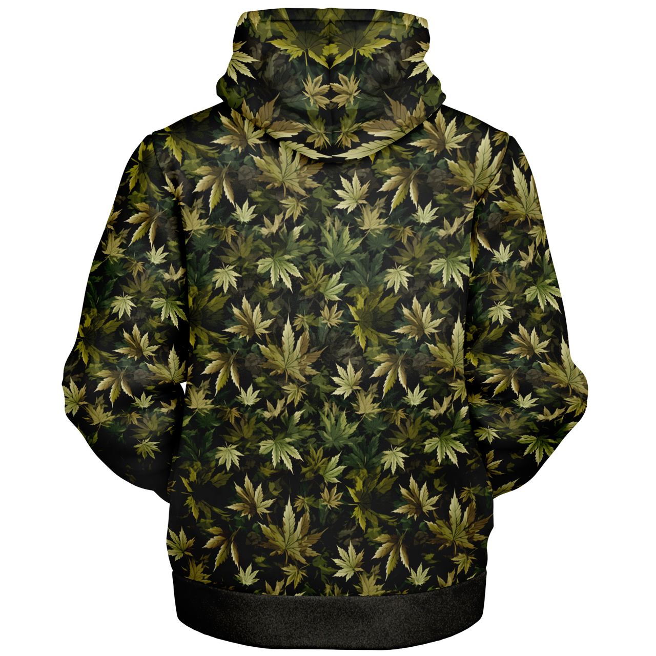 Chokefish™ Microfleece Zip-Up Hoodie Cannabis-009B