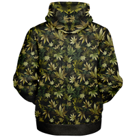 Chokefish™ Microfleece Zip-Up Hoodie Cannabis-009B