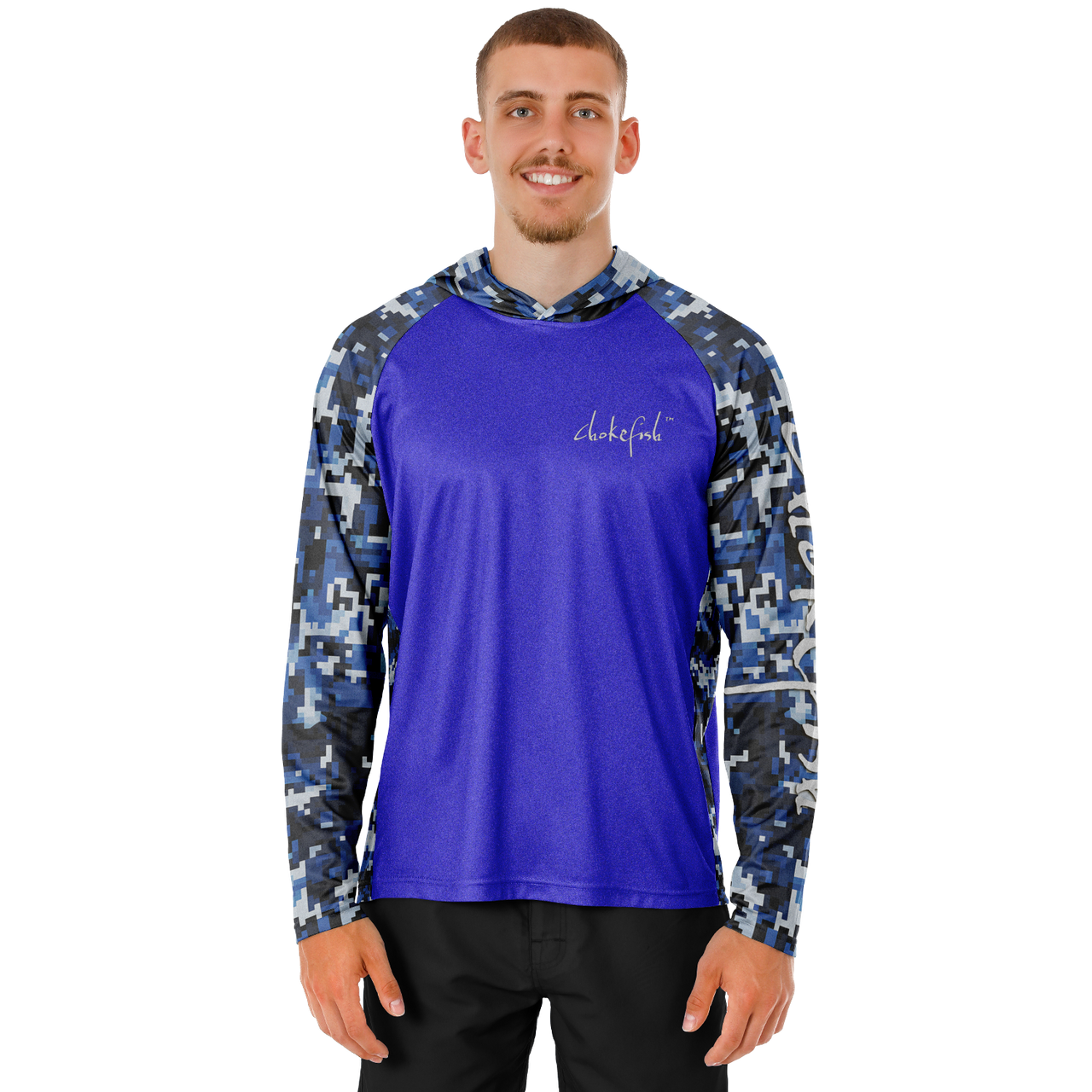 Chokefish™ Long Sleeve Every Day All Weather Hooded Shirt Men's-Motocross-002