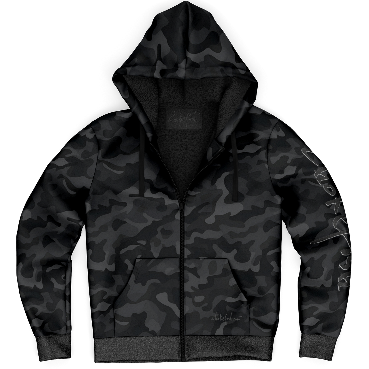 Chokefish™ Microfleece Zip-Up Hoodie Camouflage-023