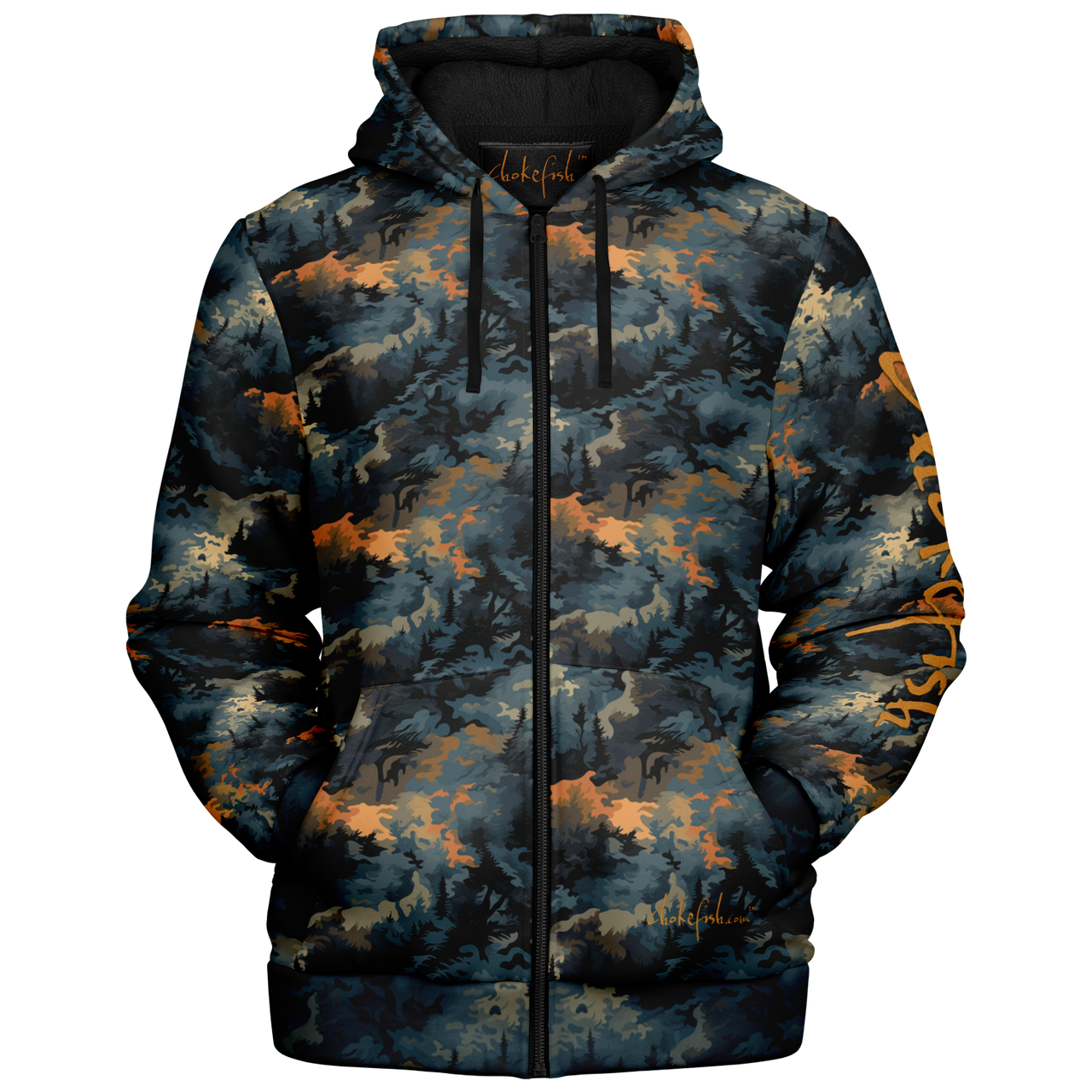 Chokefish™ Microfleece Zip-Up Hoodie Camouflage-003B