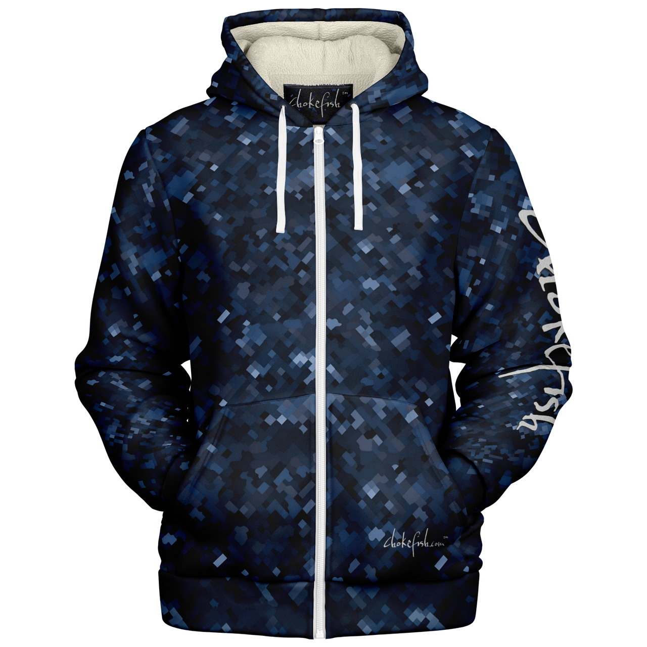 Chokefish™ Microfleece Zip-Up Hoodie Camouflage-018