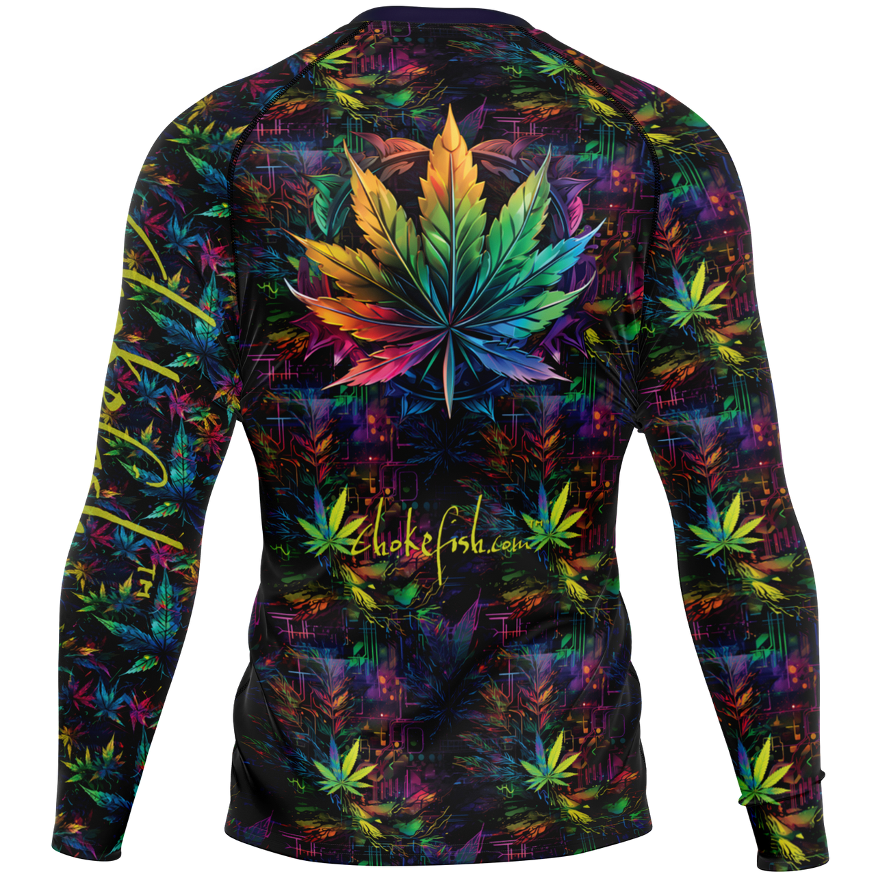 Chokefish™ Long Sleeve Rashguard Cannabis Men's Shirt-015-Special Edition