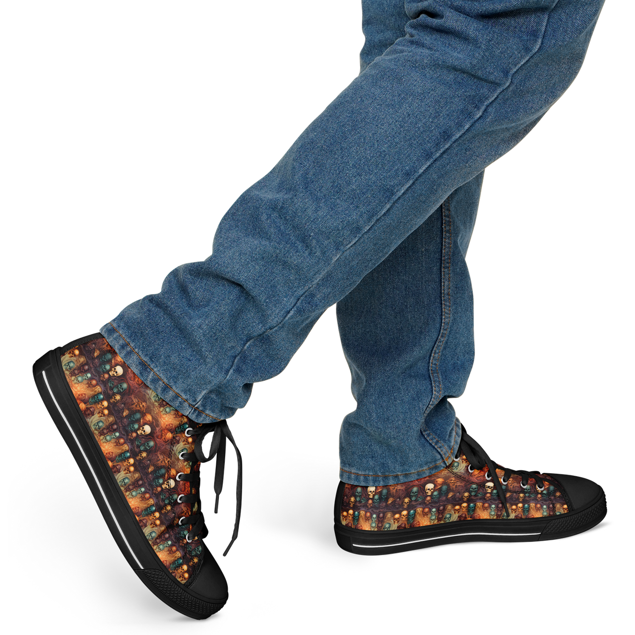 Chokefish™ Urban Peak Retro High Tops-Skulls-002