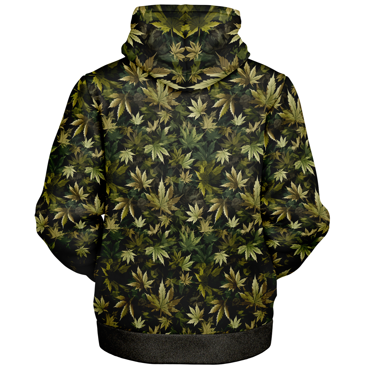 Chokefish™ Microfleece Zip-Up Hoodie Cannabis-009