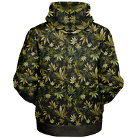 Chokefish™ Microfleece Zip-Up Hoodie Cannabis-009