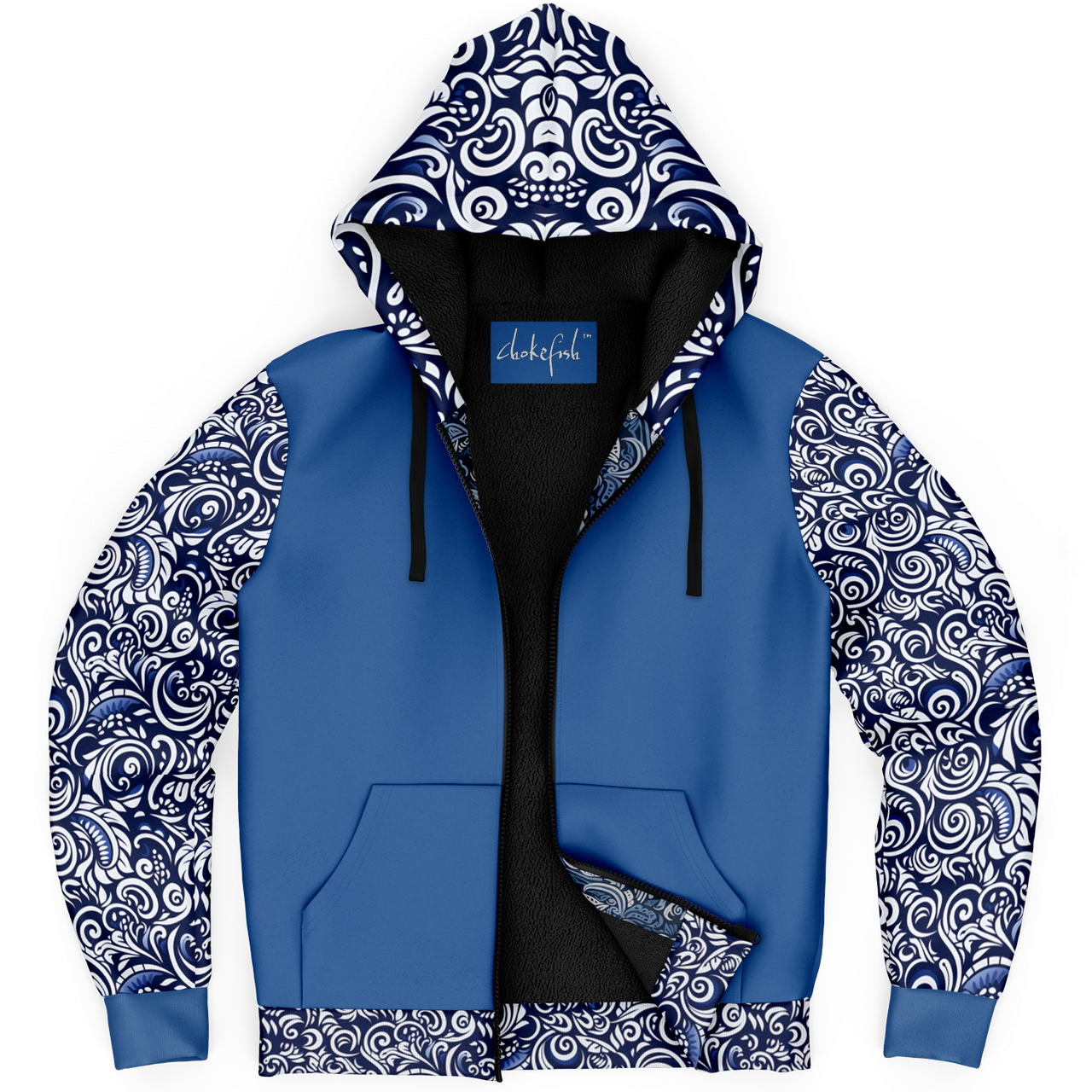 Chokefish™ Microfleece Zip-Up Hoodie Maori-007B