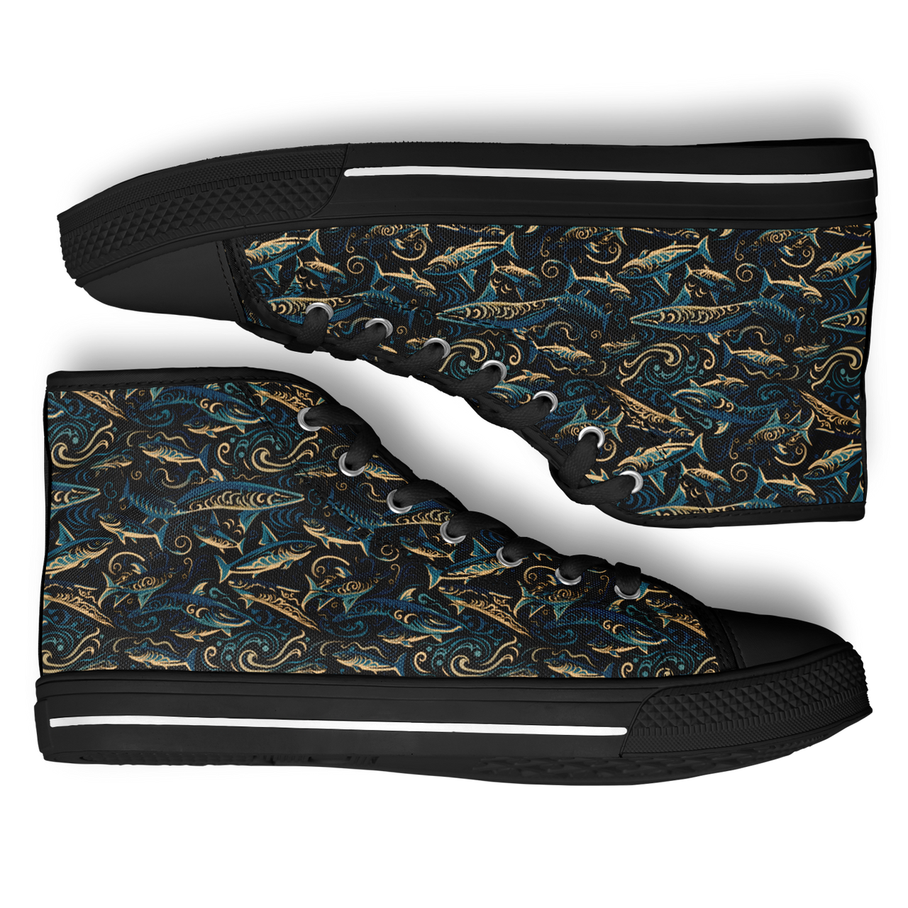 Chokefish™ Urban Peak Retro High Tops-Marine-003-2