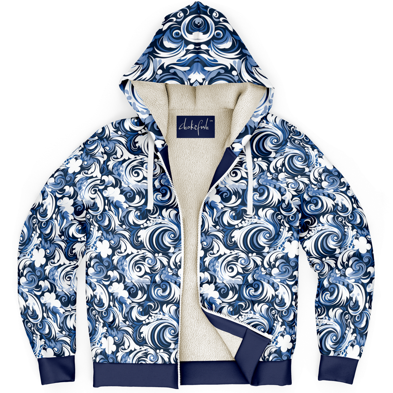 Chokefish™ Microfleece Zip-Up Hoodie Maori-008-2