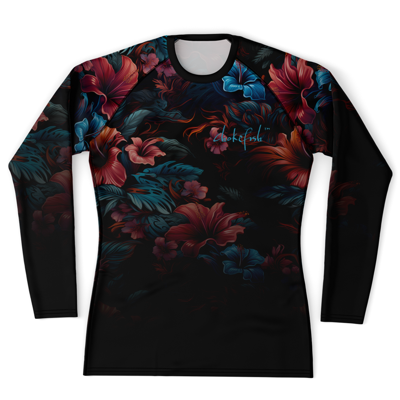 Chokefish™ Long Sleeve Rashguard Floral Men's Shirt-004