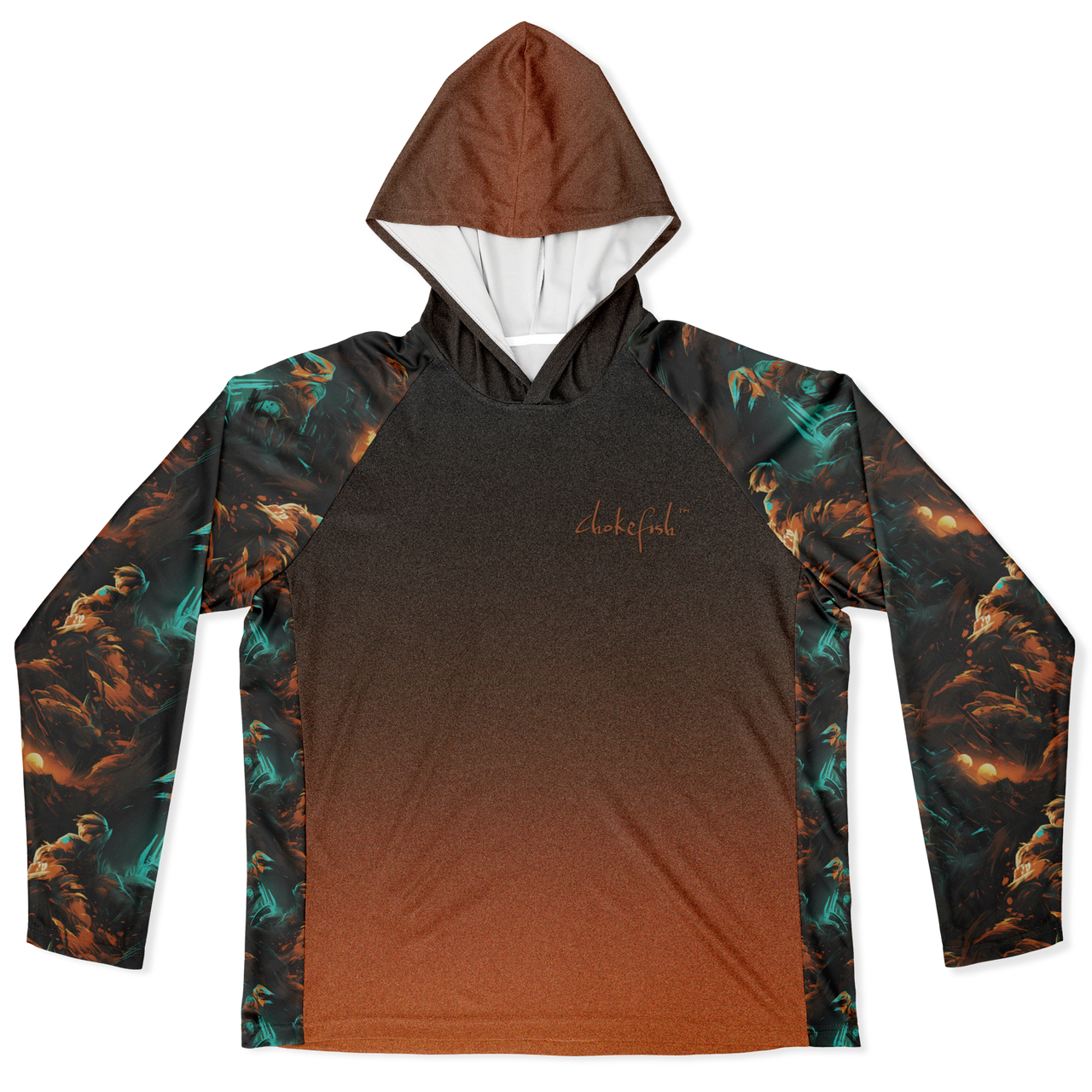 Chokefish™ Long Sleeve Every Day All Weather Hooded Shirt Men's-Motocross-001