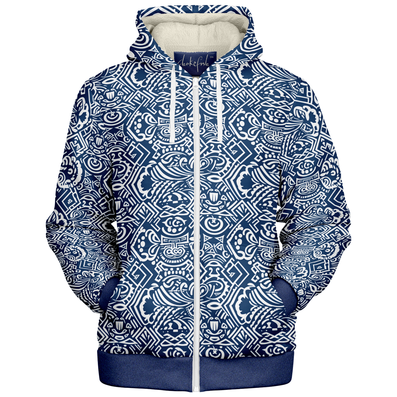 Chokefish™ Microfleece Zip-Up Hoodie Maori-001-2