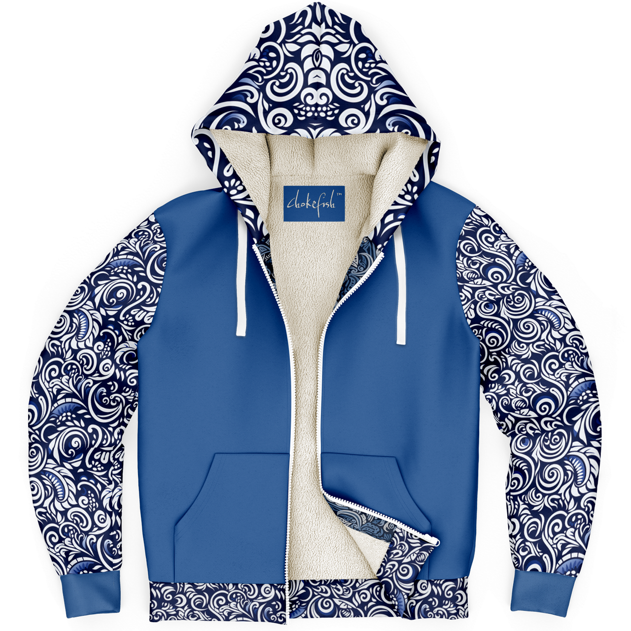 Chokefish™ Microfleece Zip-Up Hoodie Maori-007