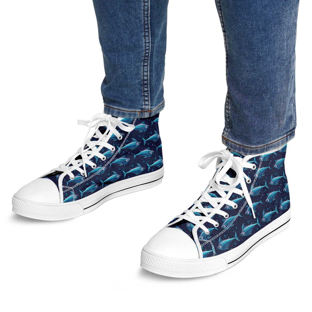 Chokefish™ Urban Peak Retro High Tops-Marine-006