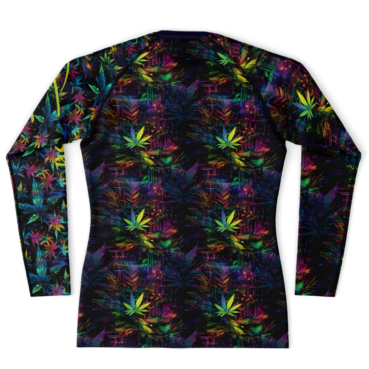 Chokefish™ Long Sleeve Rashguard Cannabis Men's Shirt-015