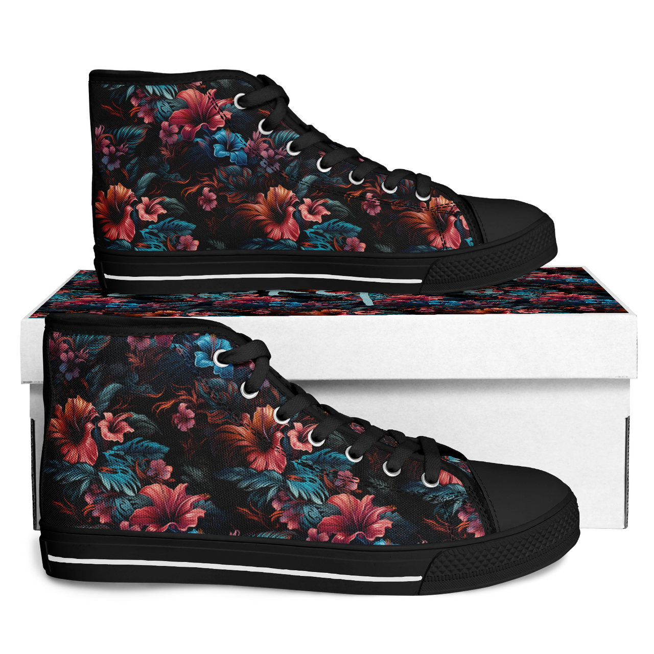 Chokefish™ Urban Peak Retro High Tops-Floral-006-2