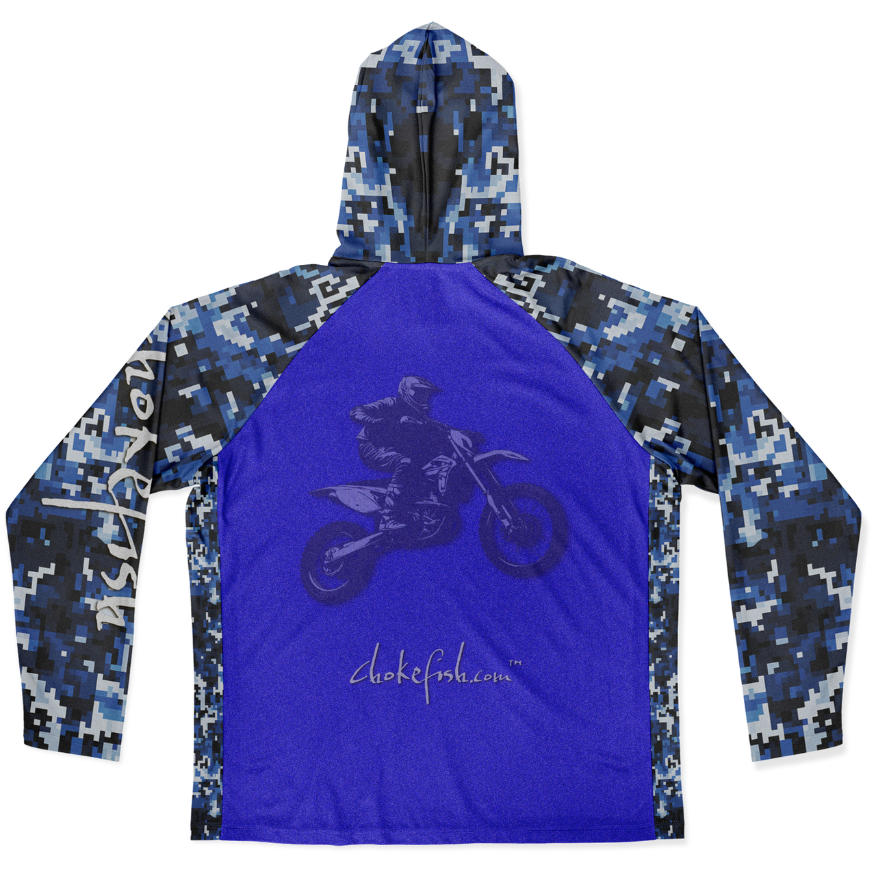 Chokefish™ Long Sleeve Every Day All Weather Hooded Shirt Men's-Motocross-002