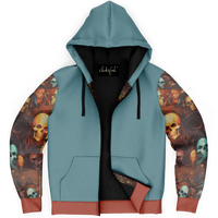 Chokefish™ Microfleece Zip-Up Hoodie Skulls-002B