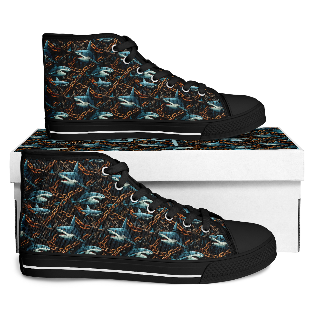Chokefish™ Urban Peak Retro High Tops-Marine-009-2