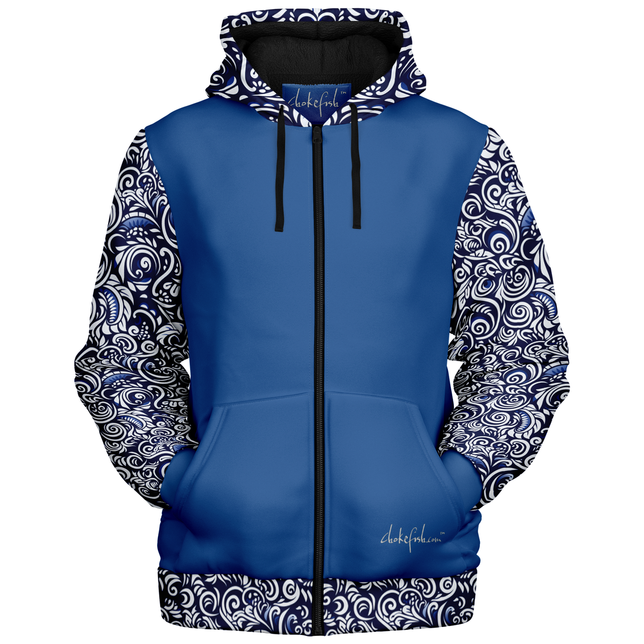 Chokefish™ Microfleece Zip-Up Hoodie Maori-007B