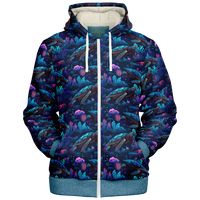 Chokefish™ Microfleece Zip-Up Hoodie Marine Life-005