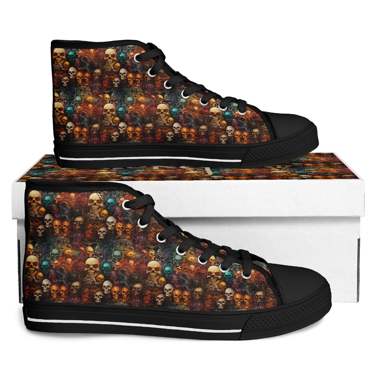 Chokefish™ Urban Peak Retro High Tops-Skulls-006