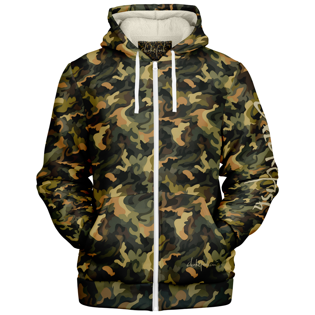 Chokefish™ Microfleece Zip-Up Hoodie Camouflage-012