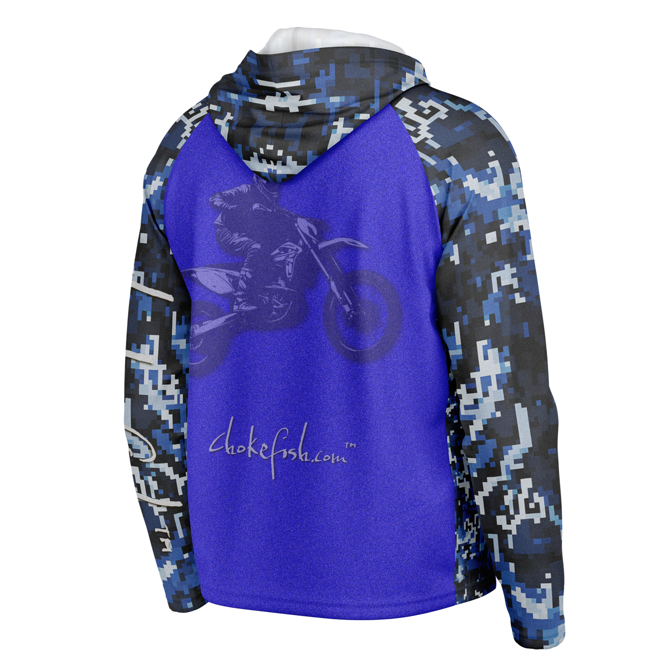 Chokefish™ Long Sleeve Every Day All Weather Hooded Shirt Men's-Motocross-002