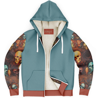 Chokefish™ Microfleece Zip-Up Hoodie Skulls-002