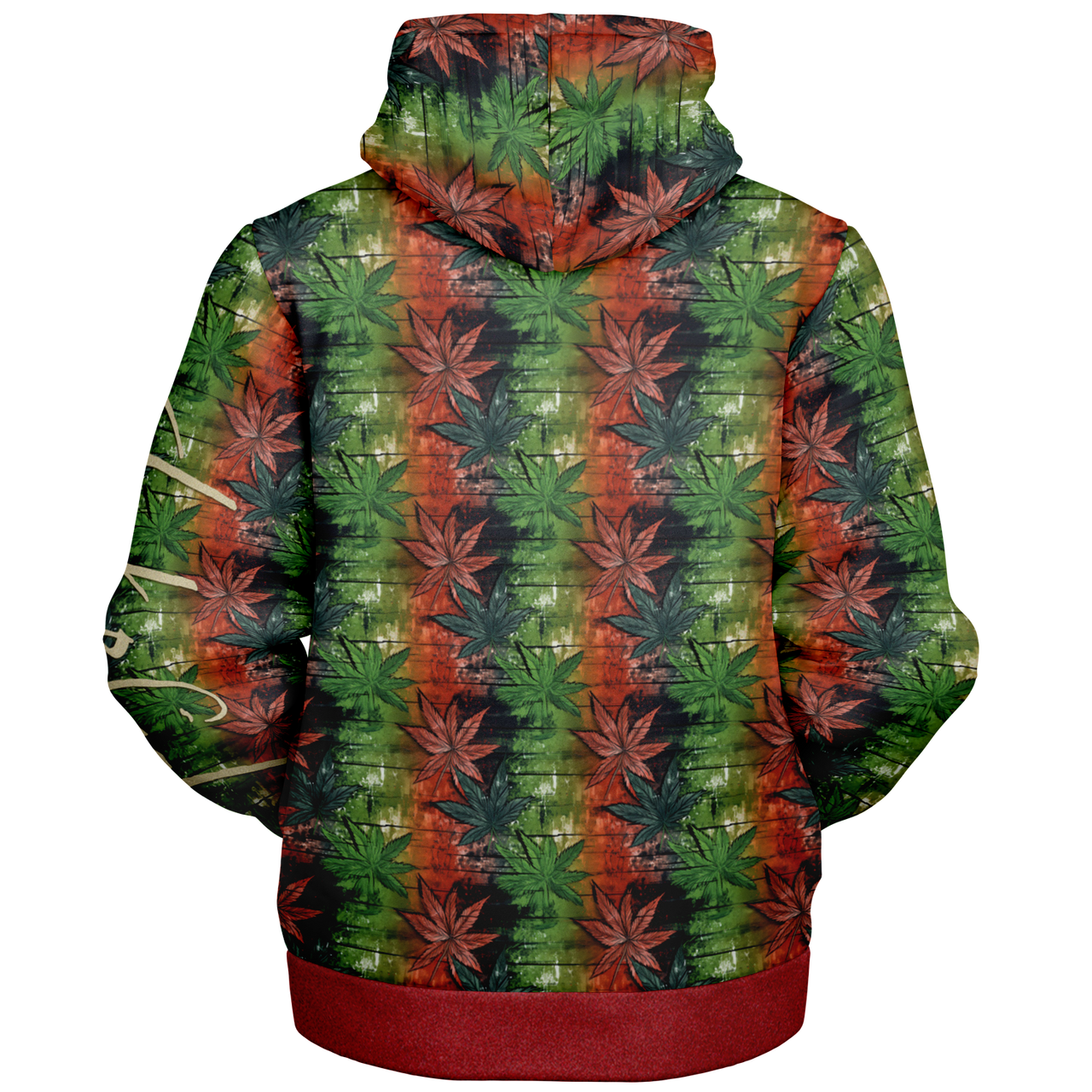 Chokefish™ Microfleece Zip-Up Hoodie Cannabis-005B