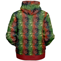 Chokefish™ Microfleece Zip-Up Hoodie Cannabis-005B