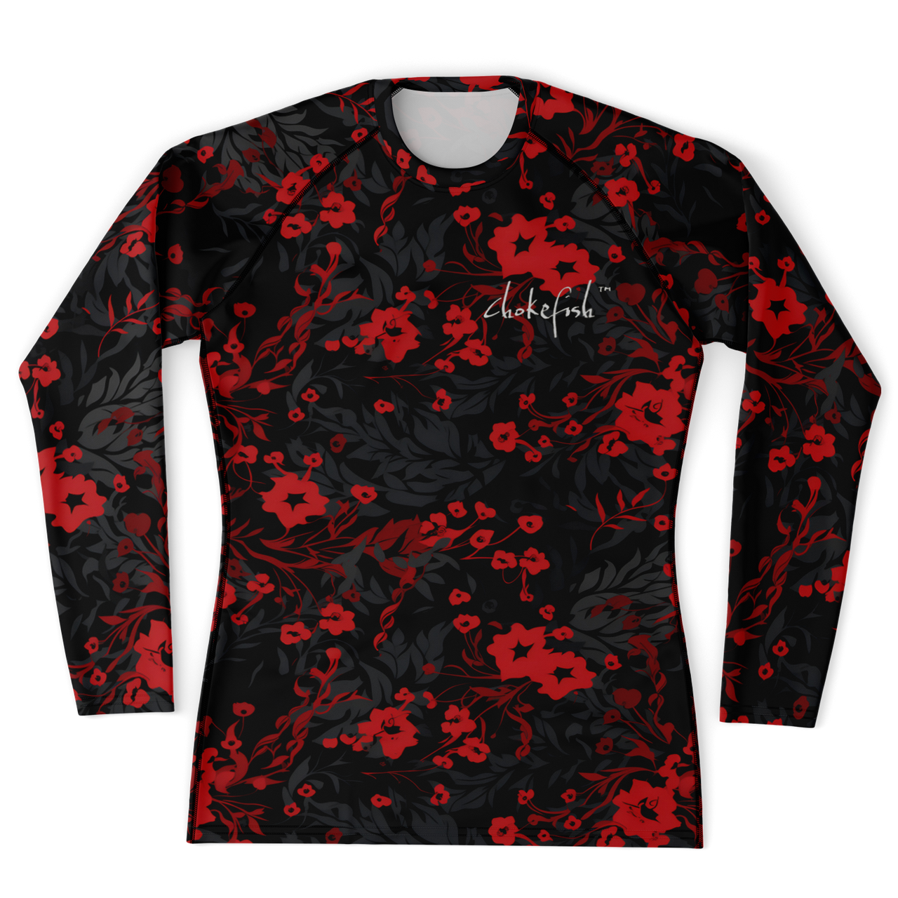 Chokefish™ Long Sleeve Rashguard Floral Men's Shirt-001