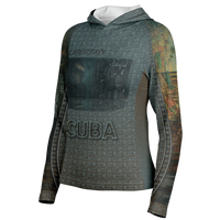 Chokefish™ Long Sleeve Every Day All Weather Shirt Hooded Women's Story of Cuba