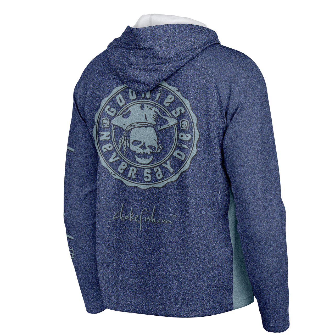 Chokefish™ Long Sleeve Every Day All Weather Hooded2 "Goonies Never Say Die" Shirt Men's - SLE