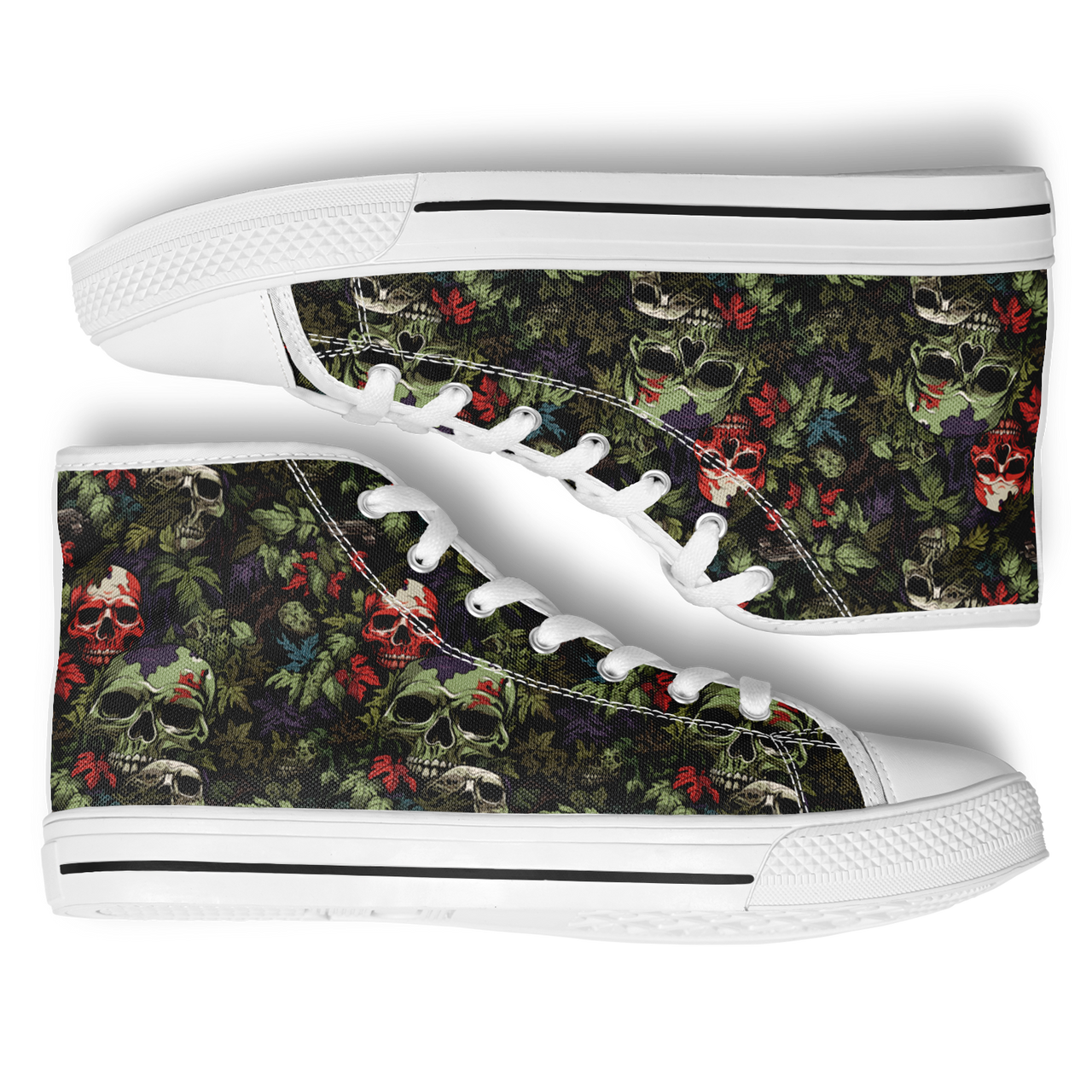Chokefish™ Urban Peak Retro High Tops-Skulls-025W