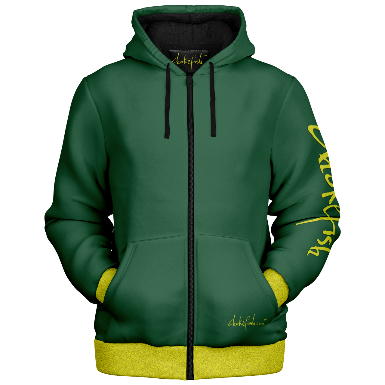 Chokefish™ Microfleece Zip-Up Hoodie Solid Colors-007B